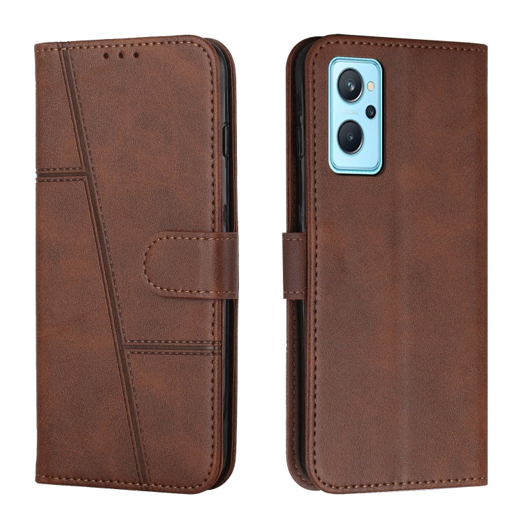 Stitching Calf Texture Buckle Leather Phone Case, For Realme C65 4G, For Realme 9i 5G/V20 5G/V30t/V30, For Realme C55