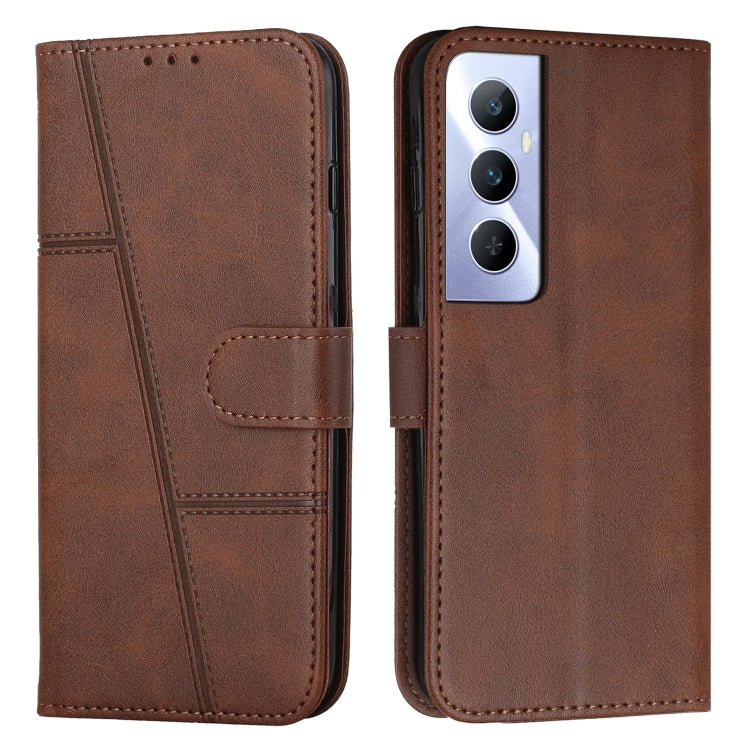 Stitching Calf Texture Buckle Leather Phone Case, For Realme C65 4G, For Realme 9i 5G/V20 5G/V30t/V30, For Realme C55