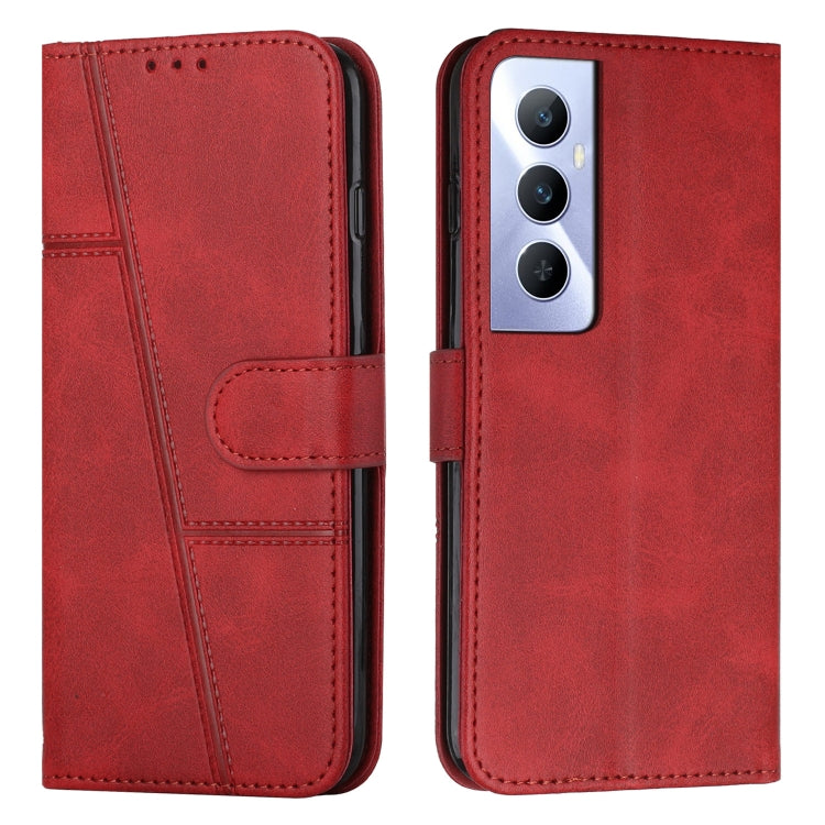 Stitching Calf Texture Buckle Leather Phone Case, For Realme C65 4G, For Realme 9i 5G/V20 5G/V30t/V30, For Realme C55