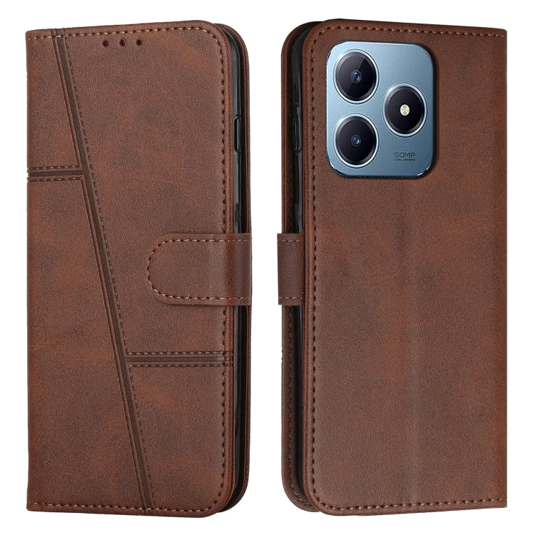 Stitching Calf Texture Buckle Leather Phone Case, For Realme 15 / 15 Pro, For Realme C71 4G, For Realme 14 / P3 5G / 14T 5G, For Realme 14 Pro+, For Realme 14 Pro, For Realme C75 / V60 Pro, For Realme C63, For Realme 12