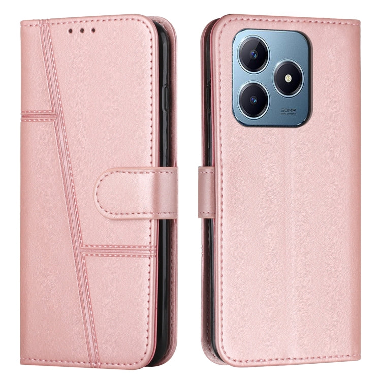 Stitching Calf Texture Buckle Leather Phone Case, For Realme 15 / 15 Pro, For Realme C71 4G, For Realme 14 / P3 5G / 14T 5G, For Realme 14 Pro+, For Realme 14 Pro, For Realme C75 / V60 Pro, For Realme C63, For Realme 12