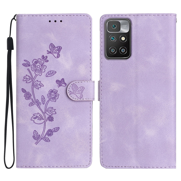 Flower Butterfly Embossing Pattern Leather Phone Case, For Xiaomi Redmi 10, For Xiaomi Mi 11 Lite, For Xiaomi Mi 11 Ultra, For Xiaomi Mi 11 Pro, For Xiaomi Redmi Note 10 5G, For Xiaomi Redmi 9A, For Xiaomi Redmi 9, For Xiaomi Redmi 9C