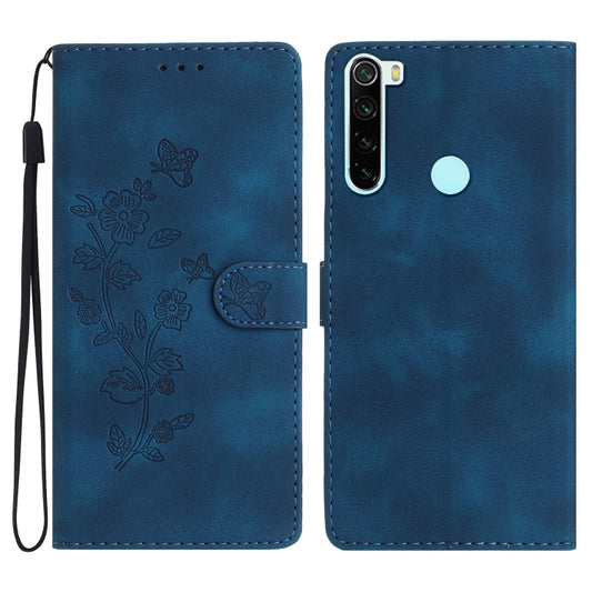 Flower Butterfly Embossing Pattern Leather Phone Case, For Xiaomi Redmi Note 8T
