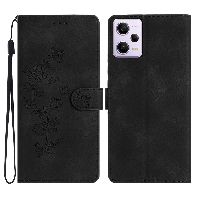 Flower Butterfly Embossing Pattern Leather Phone Case, For Xiaomi Redmi 13C 4G, For Xiaomi Redmi Note 12S, For Xiaomi Redmi Note 12 Pro 5G, For Xiaomi 13T, For Xiaomi Redmi Note 12 5G, For Xiaomi 13 Pro, For Xiaomi 13, For Xiaomi 12T / 12T Pro