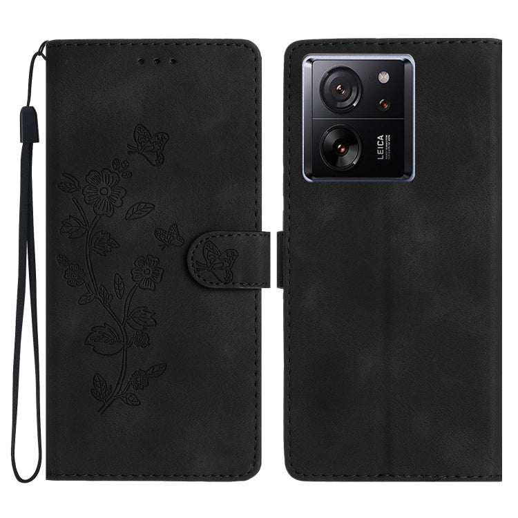 Flower Butterfly Embossing Pattern Leather Phone Case, For Xiaomi Redmi Note 12S, For Xiaomi Redmi 13C 4G, For Xiaomi 13T, For Xiaomi Redmi Note 12 Pro 5G, For Xiaomi Redmi Note 12 5G, For Xiaomi 13 Pro, For Xiaomi 13, For Xiaomi 12T / 12T Pro