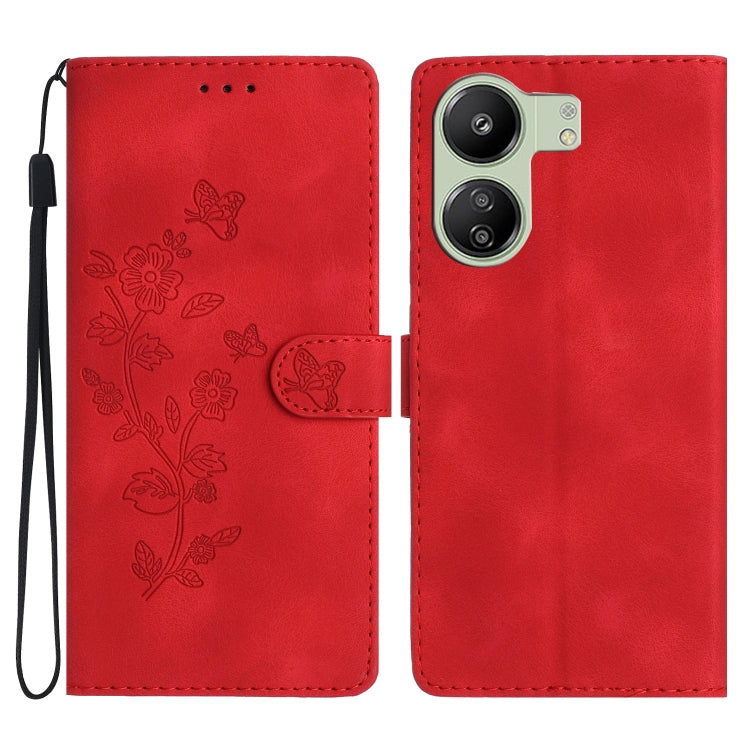 Flower Butterfly Embossing Pattern Leather Phone Case, For Xiaomi Redmi 13C 4G, For Xiaomi Redmi Note 12S, For Xiaomi Redmi Note 12 Pro 5G, For Xiaomi 13T, For Xiaomi Redmi Note 12 5G, For Xiaomi 13 Pro, For Xiaomi 13, For Xiaomi 12T / 12T Pro