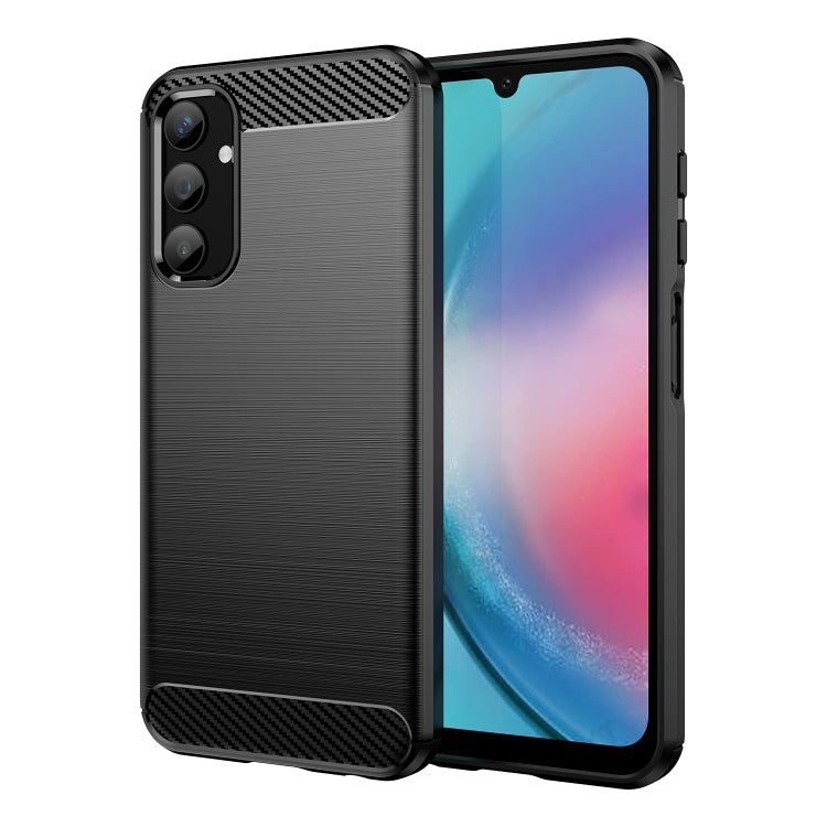 Brushed Texture Carbon Fiber TPU Phone Case, For Samsung Galaxy F54 5G, For Samsung Galaxy A05, For Samsung Galaxy A25 5G, For Samsung Galaxy S23 FE