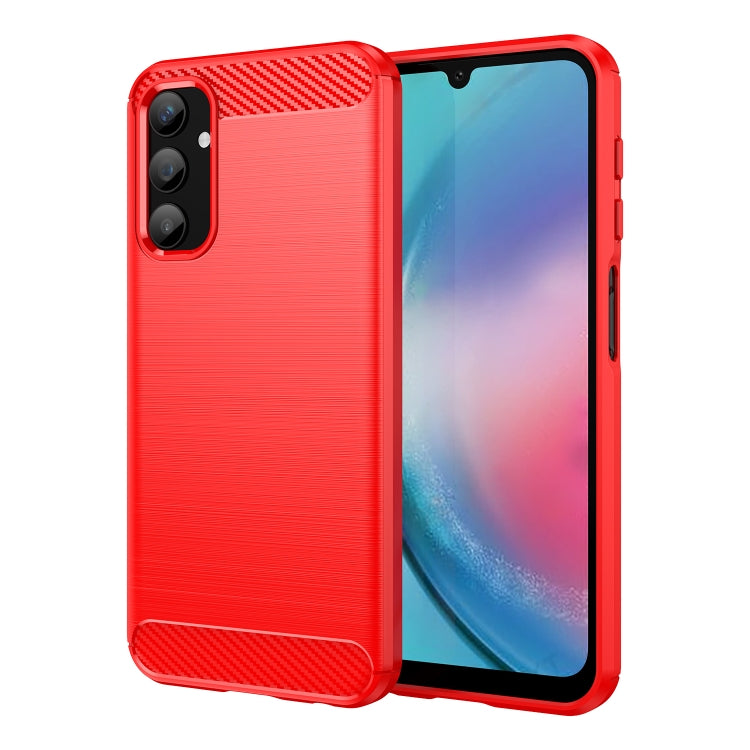 Brushed Texture Carbon Fiber TPU Phone Case, For Samsung Galaxy F54 5G, For Samsung Galaxy A05, For Samsung Galaxy A25 5G, For Samsung Galaxy S23 FE