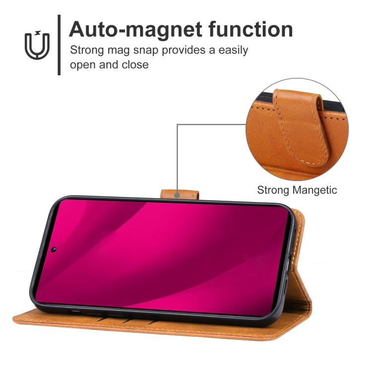Leather Phone Case, For T-Mobile Revvl 7 Pro 5G, For T-Mobile Revvl 7 5G, For T-Mobile T Phone 2 5G, For T-Mobile T Phone 2 Pro 5G, For T-Mobile REVVL 6x Pro, For T-Mobile REVVL 6x, For T-Mobile REVVL V 4G