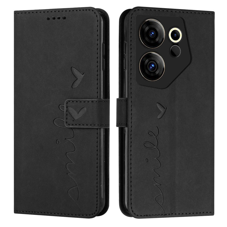 Skin Feel Heart Pattern Leather Phone Case, For Tecno Pova Neo 3, For Tecno Camon 20 Premier, For Tecno Camon 20 Pro 5G, For Tecno Pova 5 4G, For Tecno Camon 20/Camon 20 Pro 4G