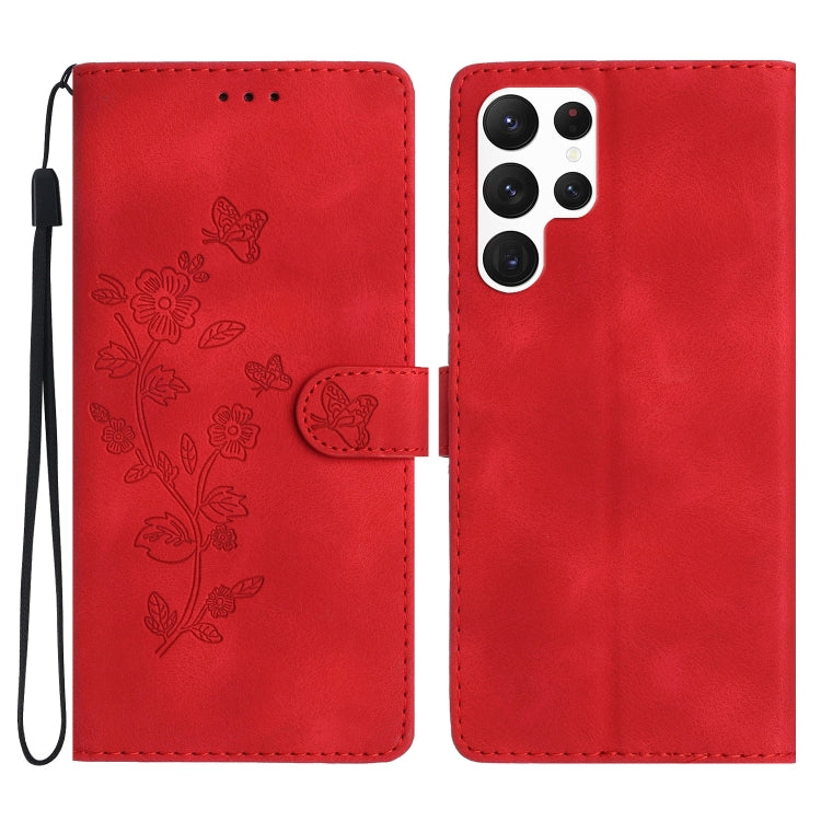 Flower Butterfly Embossing Pattern Leather Phone Case, For Samsung Galaxy S23 FE 5G, For Samsung Galaxy S24 5G, For Samsung Galaxy A05s, For Samsung Galaxy A34 5G, For Samsung Galaxy A54 5G, For Samsung Galaxy A23e / A23s, For Samsung Galaxy A04e      ...