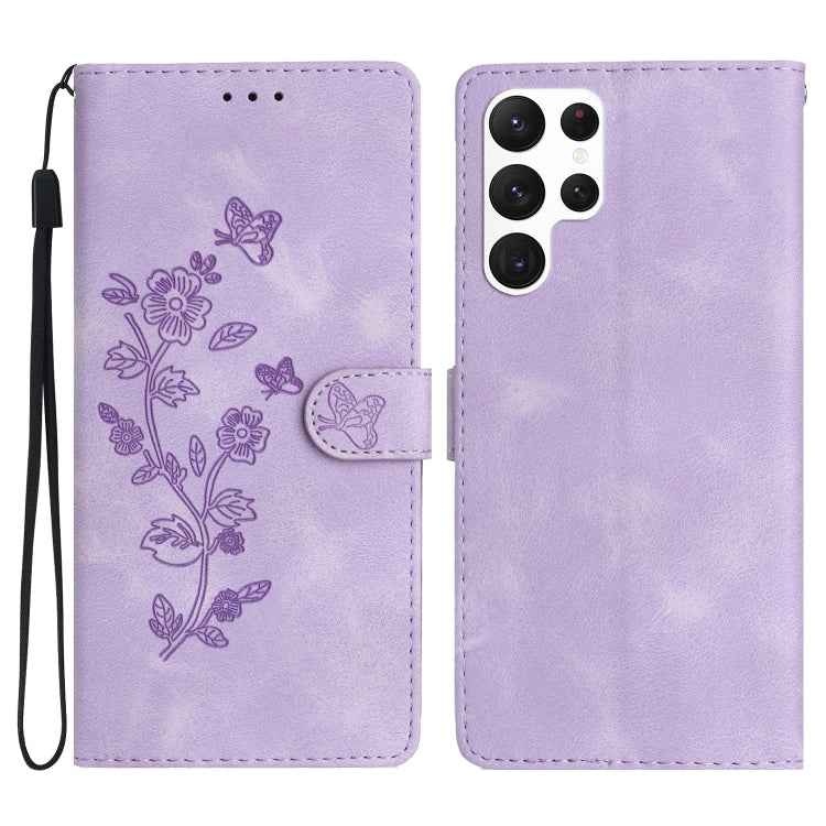 Flower Butterfly Embossing Pattern Leather Phone Case, For Samsung Galaxy S23 FE 5G, For Samsung Galaxy S24 5G, For Samsung Galaxy A05s, For Samsung Galaxy A34 5G, For Samsung Galaxy A54 5G, For Samsung Galaxy A23e / A23s, For Samsung Galaxy A04e      ...