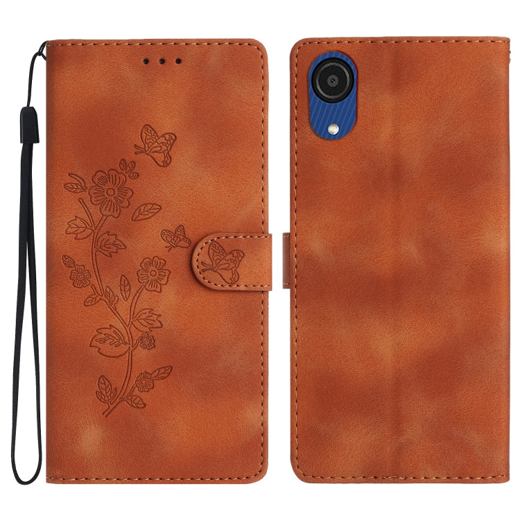 Flower Butterfly Embossing Pattern Leather Phone Case, For Samsung Galaxy A04 Core, For Samsung Galaxy A34 5G, For Samsung Galaxy S24 5G, For Samsung Galaxy A05s, For Samsung Galaxy A54 5G, For Samsung Galaxy A23e / A23s, For Samsung Galaxy A04e       ...