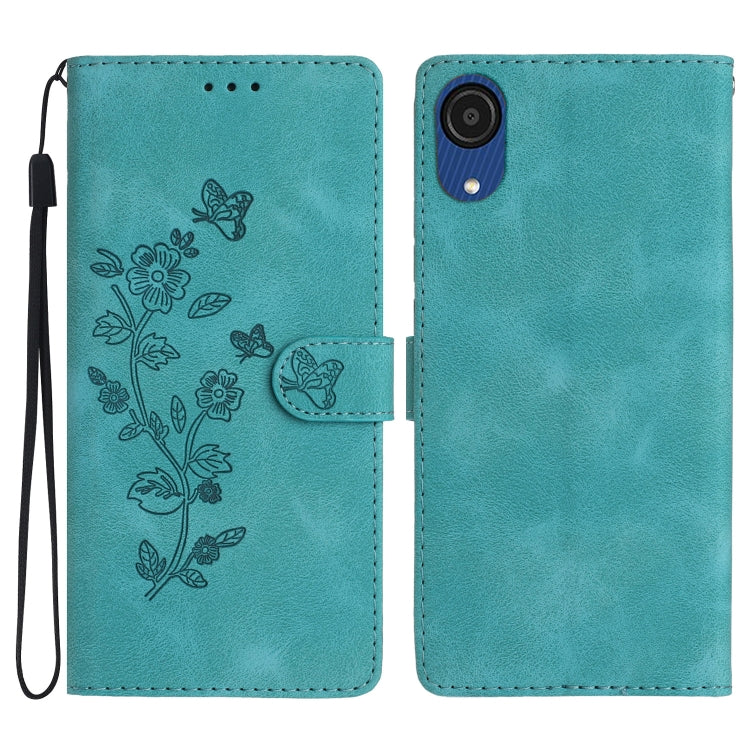 Flower Butterfly Embossing Pattern Leather Phone Case, For Samsung Galaxy A04 Core, For Samsung Galaxy A34 5G, For Samsung Galaxy S24 5G, For Samsung Galaxy A05s, For Samsung Galaxy A54 5G, For Samsung Galaxy A23e / A23s, For Samsung Galaxy A04e       ...
