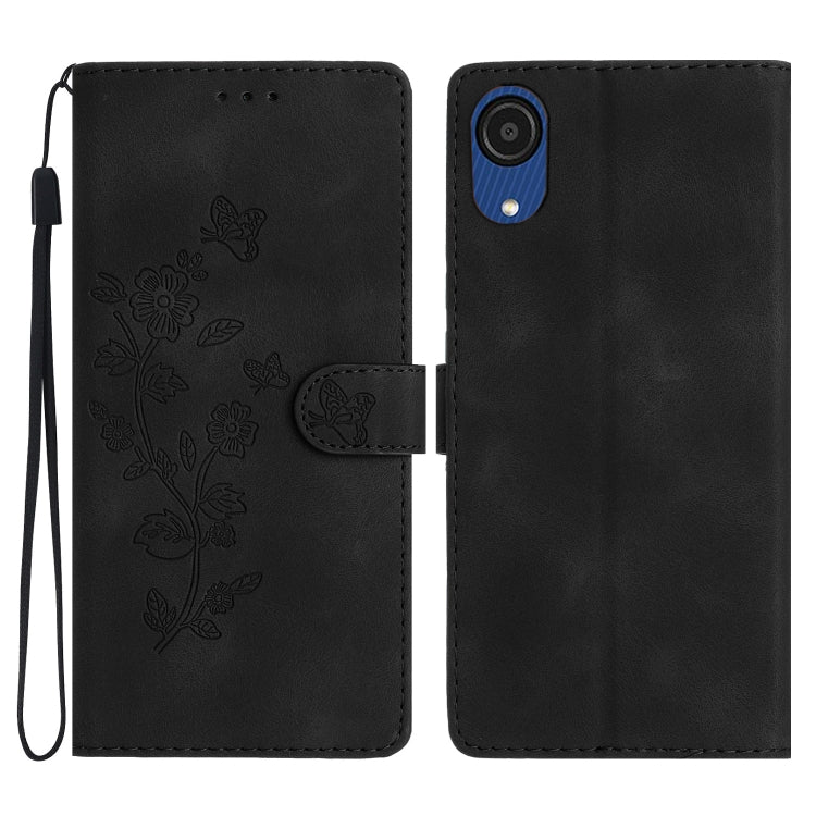 Flower Butterfly Embossing Pattern Leather Phone Case, For Samsung Galaxy A04 Core, For Samsung Galaxy A34 5G, For Samsung Galaxy S24 5G, For Samsung Galaxy A05s, For Samsung Galaxy A54 5G, For Samsung Galaxy A23e / A23s, For Samsung Galaxy A04e       ...