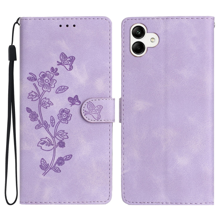 Flower Butterfly Embossing Pattern Leather Phone Case, For Samsung Galaxy S23 FE 5G, For Samsung Galaxy S24 5G, For Samsung Galaxy A05s, For Samsung Galaxy A34 5G, For Samsung Galaxy A54 5G, For Samsung Galaxy A23e / A23s, For Samsung Galaxy A04e      ...