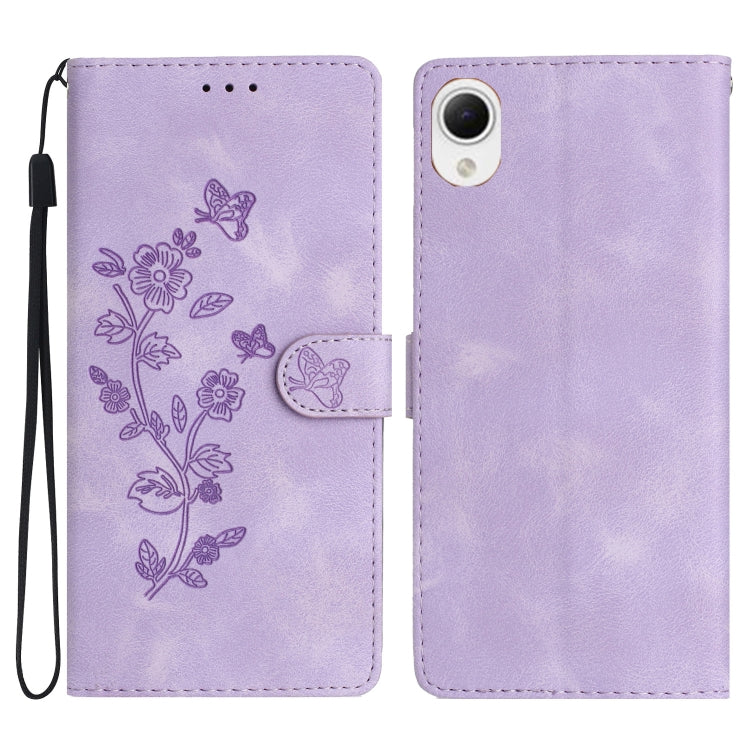 Flower Butterfly Embossing Pattern Leather Phone Case, For Samsung Galaxy S23 FE 5G, For Samsung Galaxy S24 5G, For Samsung Galaxy A05s, For Samsung Galaxy A34 5G, For Samsung Galaxy A54 5G, For Samsung Galaxy A23e / A23s, For Samsung Galaxy A04e      ...