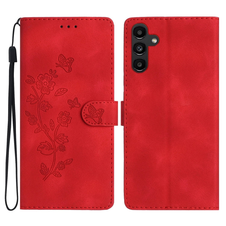 Flower Butterfly Embossing Pattern Leather Phone Case, For Samsung Galaxy A04 Core, For Samsung Galaxy A34 5G, For Samsung Galaxy S24 5G, For Samsung Galaxy A05s, For Samsung Galaxy A54 5G, For Samsung Galaxy A23e / A23s, For Samsung Galaxy A04e       ...