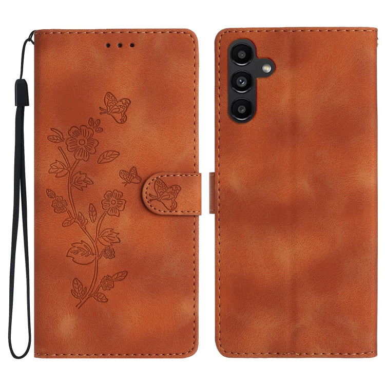 Flower Butterfly Embossing Pattern Leather Phone Case, For Samsung Galaxy A04 Core, For Samsung Galaxy A34 5G, For Samsung Galaxy S24 5G, For Samsung Galaxy A05s, For Samsung Galaxy A54 5G, For Samsung Galaxy A23e / A23s, For Samsung Galaxy A04e       ...