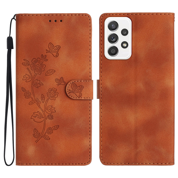 Flower Butterfly Embossing Pattern Leather Phone Case, For Samsung Galaxy S23 5G, For Samsung Galaxy A14 5G, For Samsung Galaxy A04, For Samsung Galaxy A04s, For Samsung Galaxy S20 FE, For Samsung Galaxy M53, For Samsung Galaxy M23                     ...
