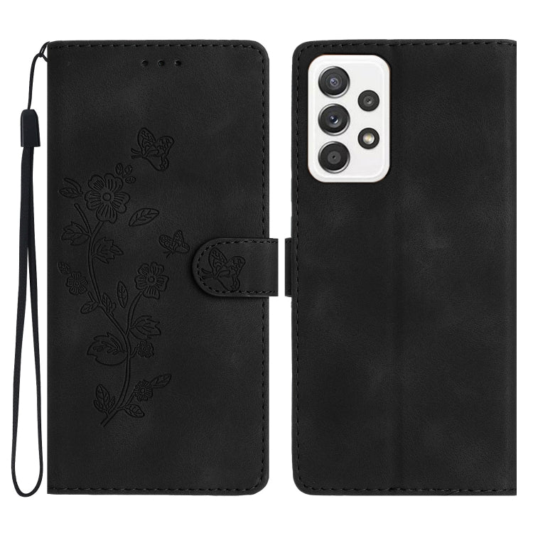 Flower Butterfly Embossing Pattern Leather Phone Case, For Samsung Galaxy S23 5G, For Samsung Galaxy A14 5G, For Samsung Galaxy A04, For Samsung Galaxy A04s, For Samsung Galaxy S20 FE, For Samsung Galaxy M53, For Samsung Galaxy M23                     ...