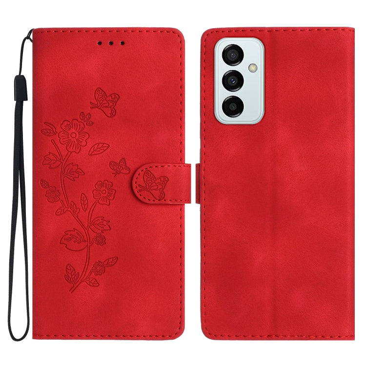 Flower Butterfly Embossing Pattern Leather Phone Case, For Samsung Galaxy S23 5G, For Samsung Galaxy A14 5G, For Samsung Galaxy A04, For Samsung Galaxy A04s, For Samsung Galaxy S20 FE, For Samsung Galaxy M53, For Samsung Galaxy M23                     ...