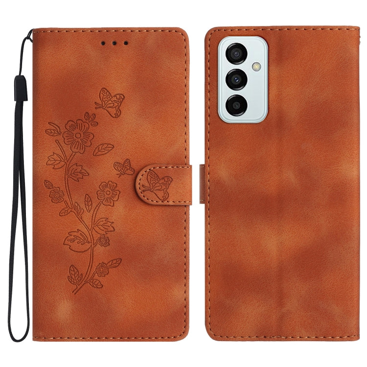 Flower Butterfly Embossing Pattern Leather Phone Case, For Samsung Galaxy S23 5G, For Samsung Galaxy A14 5G, For Samsung Galaxy A04, For Samsung Galaxy A04s, For Samsung Galaxy S20 FE, For Samsung Galaxy M53, For Samsung Galaxy M23                     ...