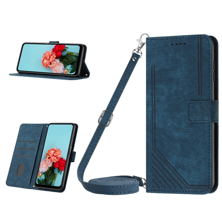 Skin Feel Stripe Pattern Leather Phone Case with Lanyard, For Infinix Zero 30 4G, For Infinix Zero 30 5G, For Infinix Hot 30 Play NFC, For Infinix Note 30/Note 30 5G, For Infinix Note 30i, For Infinix Note 30 Pro, For Infinix Note 30 VIP               ...