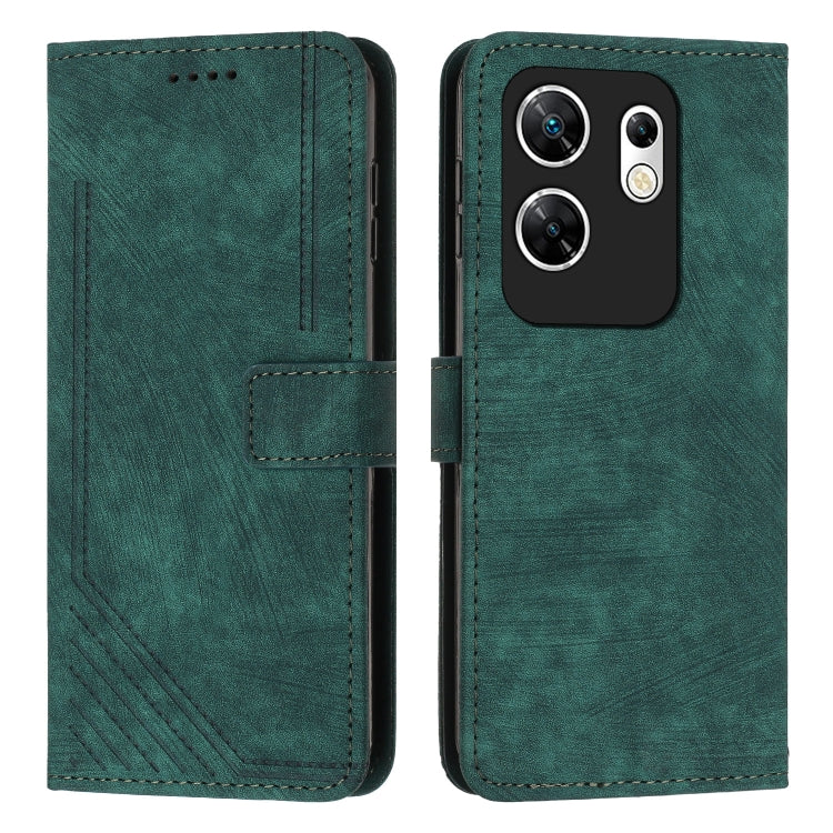 Skin Feel Stripe Pattern Leather Phone Case with Lanyard, For Infinix Smart 8, For Infinix Zero 30 4G, For Infinix Zero 30 5G, For Infinix Hot 30 Play NFC, For Infinix Note 30/Note 30 5G, For Infinix Note 30i, For Infinix Note 30 Pro                   ...