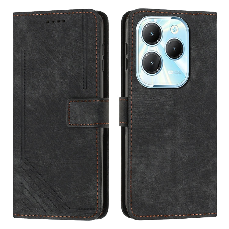 Skin Feel Stripe Pattern Leather Phone Case with Lanyard, For Infinix Hot 50 Pro+ 4G, For Infinix Note 40 5G, For Infinix GT 20 Pro, For Infinix Note 40 Pro 4G / 5G, For Infinix Note 40 4G, For Infinix Hot 40 / 40 Pro, For Infinix Hot 40i              ...