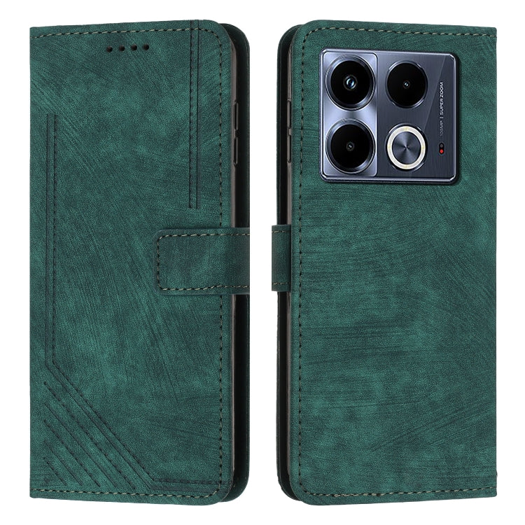 Skin Feel Stripe Pattern Leather Phone Case with Lanyard, For Infinix Hot 50i, For Infinix Hot 50 Pro+ 4G, For Infinix Note 40 5G, For Infinix GT 20 Pro, For Infinix Note 40 Pro 4G / 5G, For Infinix Note 40 4G, For Infinix Hot 40 / 40 Pro              ...