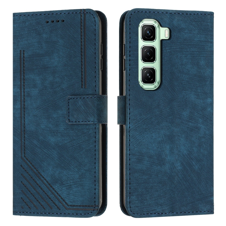 Skin Feel Stripe Pattern Leather Phone Case with Lanyard, For Infinix Smart 10 4G, For Infinix GT 30 Pro, For Infinix Note 50s, For Infinix Note 50x, For Infinix Note 50 Pro+, For Infinix Note 50 4G / 50 Pro 4G, For Infinix Hot 50 Pro 4G               ...
