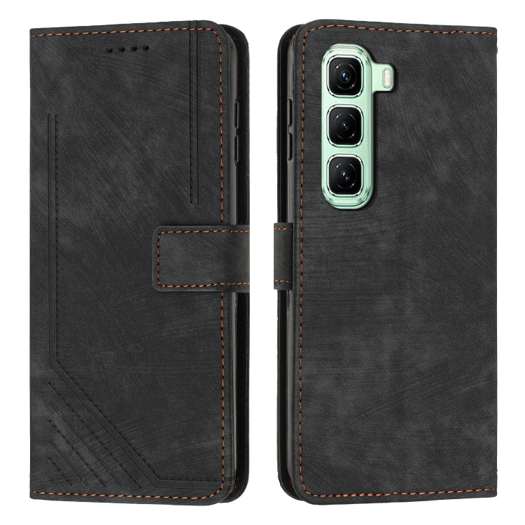 Skin Feel Stripe Pattern Leather Phone Case with Lanyard, For Infinix Smart 10 4G, For Infinix GT 30 Pro, For Infinix Note 50s, For Infinix Note 50x, For Infinix Note 50 Pro+, For Infinix Note 50 4G / 50 Pro 4G, For Infinix Hot 50 Pro 4G               ...