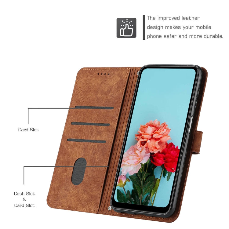 Skin Feel Stripe Pattern Leather Phone Case with Lanyard, For Infinix Hot 50 Pro+ 4G, For Infinix Note 40 5G, For Infinix GT 20 Pro, For Infinix Note 40 Pro 4G / 5G, For Infinix Note 40 4G, For Infinix Hot 40 / 40 Pro, For Infinix Hot 40i              ...