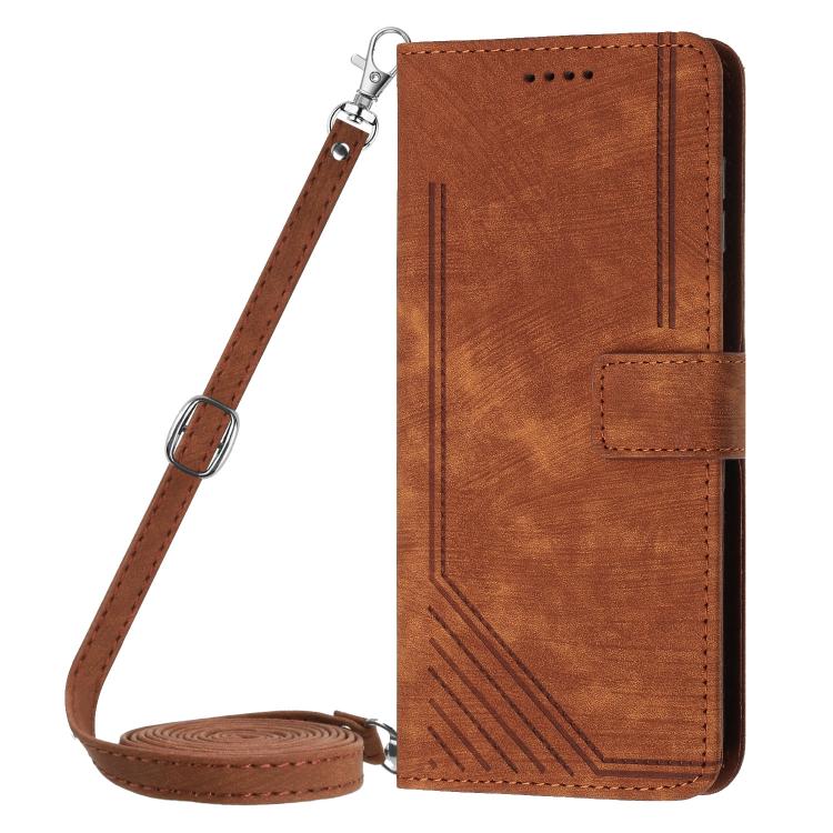 Skin Feel Stripe Pattern Leather Phone Case with Lanyard, For Infinix Smart 10 4G, For Infinix GT 30 Pro, For Infinix Note 50s, For Infinix Note 50x, For Infinix Note 50 Pro+, For Infinix Note 50 4G / 50 Pro 4G, For Infinix Hot 50 Pro 4G               ...