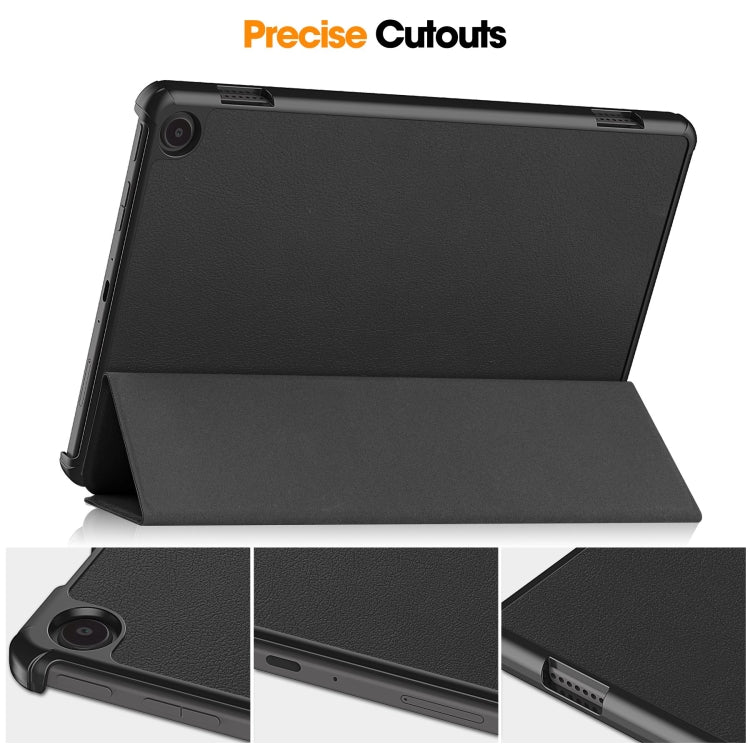 Custer Pure Color 3-Fold Holder Smart Leather Tablet Case, For  Amazon Fire Max 11