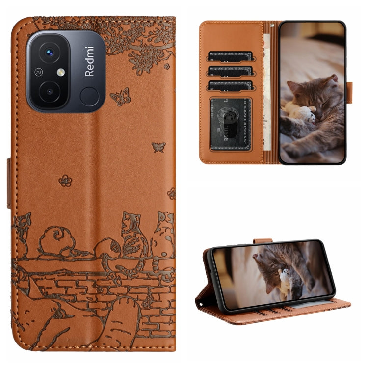Cat Embossing Pattern Leather Phone Case with Lanyard, For Xiaomi Poco F5 Pro, For Xiaomi Redmi Note 12 4G Global, For Xiaomi Redmi Note 12 Pro Speed, For Xiaomi Redmi Note 12 5G India / POCO X5, For Xiaomi Redmi 12C / 11A                              ...