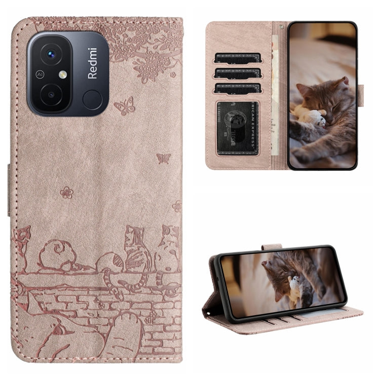 Cat Embossing Pattern Leather Phone Case with Lanyard, For Xiaomi Poco F5 Pro, For Xiaomi Redmi Note 12 4G Global, For Xiaomi Redmi Note 12 Pro Speed, For Xiaomi Redmi Note 12 5G India / POCO X5, For Xiaomi Redmi 12C / 11A                              ...