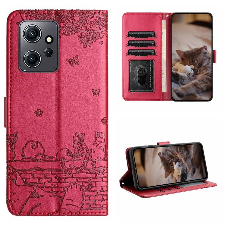 Cat Embossing Pattern Leather Phone Case with Lanyard, For Xiaomi Poco F5 Pro, For Xiaomi Redmi Note 12 4G Global, For Xiaomi Redmi Note 12 Pro Speed, For Xiaomi Redmi Note 12 5G India / POCO X5, For Xiaomi Redmi 12C / 11A                              ...
