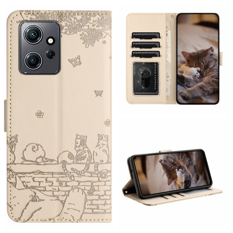 Cat Embossing Pattern Leather Phone Case with Lanyard, For Xiaomi Poco F5 Pro, For Xiaomi Redmi Note 12 4G Global, For Xiaomi Redmi Note 12 Pro Speed, For Xiaomi Redmi Note 12 5G India / POCO X5, For Xiaomi Redmi 12C / 11A                              ...