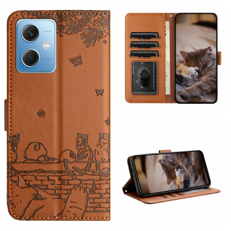 Cat Embossing Pattern Leather Phone Case with Lanyard, For Xiaomi Poco F5 Pro, For Xiaomi Redmi Note 12 4G Global, For Xiaomi Redmi Note 12 Pro Speed, For Xiaomi Redmi Note 12 5G India / POCO X5, For Xiaomi Redmi 12C / 11A                              ...