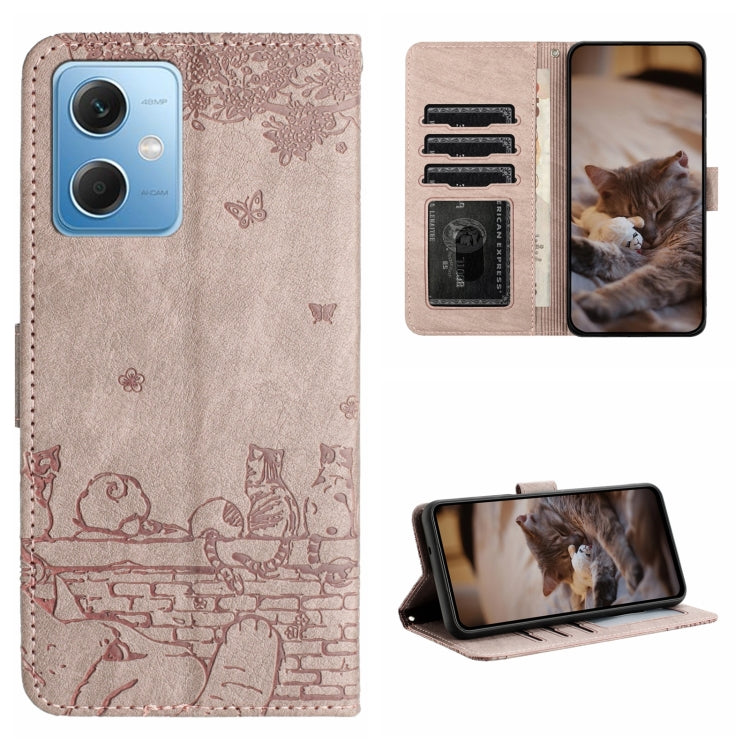 Cat Embossing Pattern Leather Phone Case with Lanyard, For Xiaomi Poco F5 Pro, For Xiaomi Redmi Note 12 4G Global, For Xiaomi Redmi Note 12 Pro Speed, For Xiaomi Redmi Note 12 5G India / POCO X5, For Xiaomi Redmi 12C / 11A                              ...
