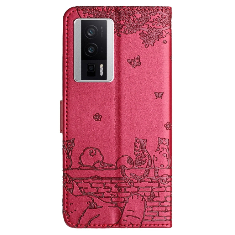 Cat Embossing Pattern Leather Phone Case with Lanyard, For Xiaomi Poco F5 Pro, For Xiaomi Redmi Note 12 4G Global, For Xiaomi Redmi Note 12 Pro Speed, For Xiaomi Redmi Note 12 5G India / POCO X5, For Xiaomi Redmi 12C / 11A                              ...