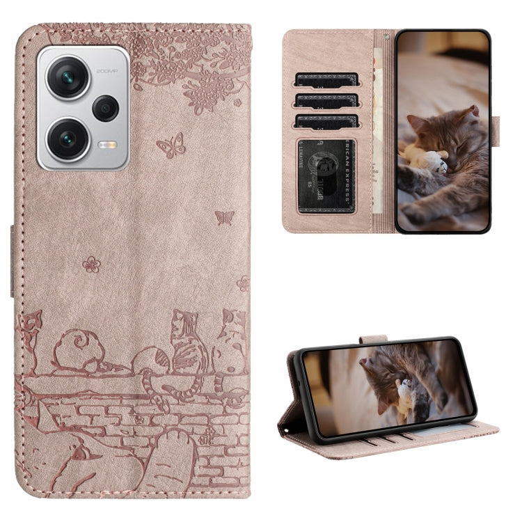 Cat Embossing Pattern Leather Phone Case with Lanyard, For Xiaomi Poco F5 Pro, For Xiaomi Redmi Note 12 4G Global, For Xiaomi Redmi Note 12 Pro Speed, For Xiaomi Redmi Note 12 5G India / POCO X5, For Xiaomi Redmi 12C / 11A                              ...