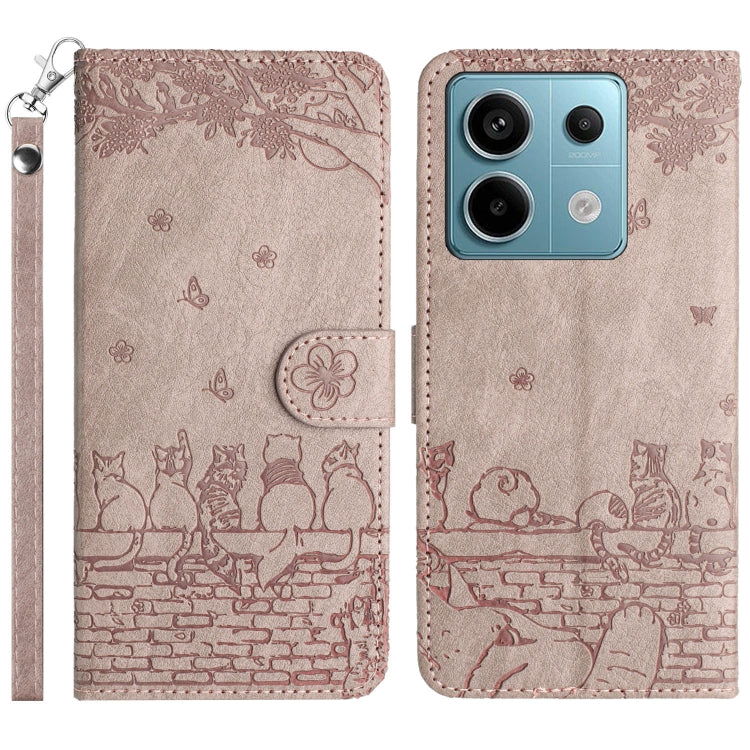 Cat Embossing Pattern Leather Phone Case with Lanyard, For Xiaomi Poco M6 Pro 4G, For Xiaomi Poco C65/Poco M6, For Xiaomi Redmi Note 13 Pro 4G, For Xiaomi Redmi Note 13 4G, For Xiaomi Redmi 13C 4G/5G/13R 5G, For Xiaomi Redmi Note 13 5G                 ...