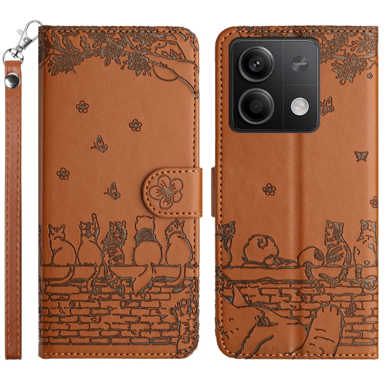 Cat Embossing Pattern Leather Phone Case with Lanyard, For Xiaomi Poco M6 Pro 4G, For Xiaomi Poco C65/Poco M6, For Xiaomi Redmi Note 13 Pro 4G, For Xiaomi Redmi Note 13 4G, For Xiaomi Redmi 13C 4G/5G/13R 5G, For Xiaomi Redmi Note 13 5G                 ...