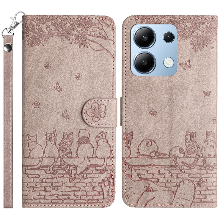 Cat Embossing Pattern Leather Phone Case with Lanyard, For Xiaomi Poco M6 Pro 4G, For Xiaomi Poco C65/Poco M6, For Xiaomi Redmi Note 13 Pro 4G, For Xiaomi Redmi Note 13 4G, For Xiaomi Redmi 13C 4G/5G/13R 5G, For Xiaomi Redmi Note 13 5G                 ...