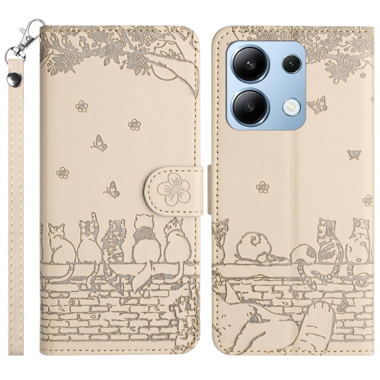 Cat Embossing Pattern Leather Phone Case with Lanyard, For Xiaomi Poco M6 Pro 4G, For Xiaomi Poco C65/Poco M6, For Xiaomi Redmi Note 13 Pro 4G, For Xiaomi Redmi Note 13 4G, For Xiaomi Redmi 13C 4G/5G/13R 5G, For Xiaomi Redmi Note 13 5G                 ...