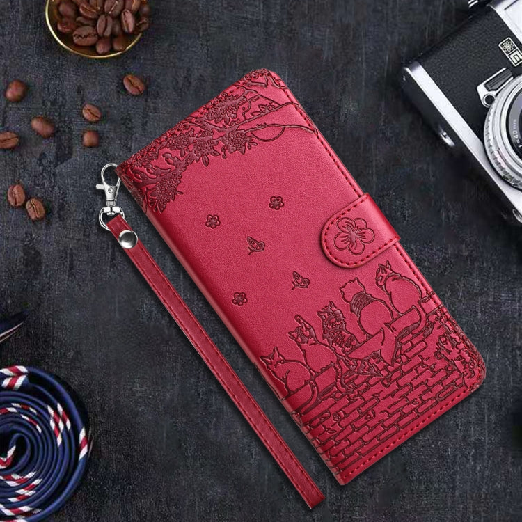 Cat Embossing Pattern Leather Phone Case with Lanyard, For Xiaomi Poco M6 Pro 4G, For Xiaomi Poco C65/Poco M6, For Xiaomi Redmi Note 13 Pro 4G, For Xiaomi Redmi Note 13 4G, For Xiaomi Redmi 13C 4G/5G/13R 5G, For Xiaomi Redmi Note 13 5G                 ...