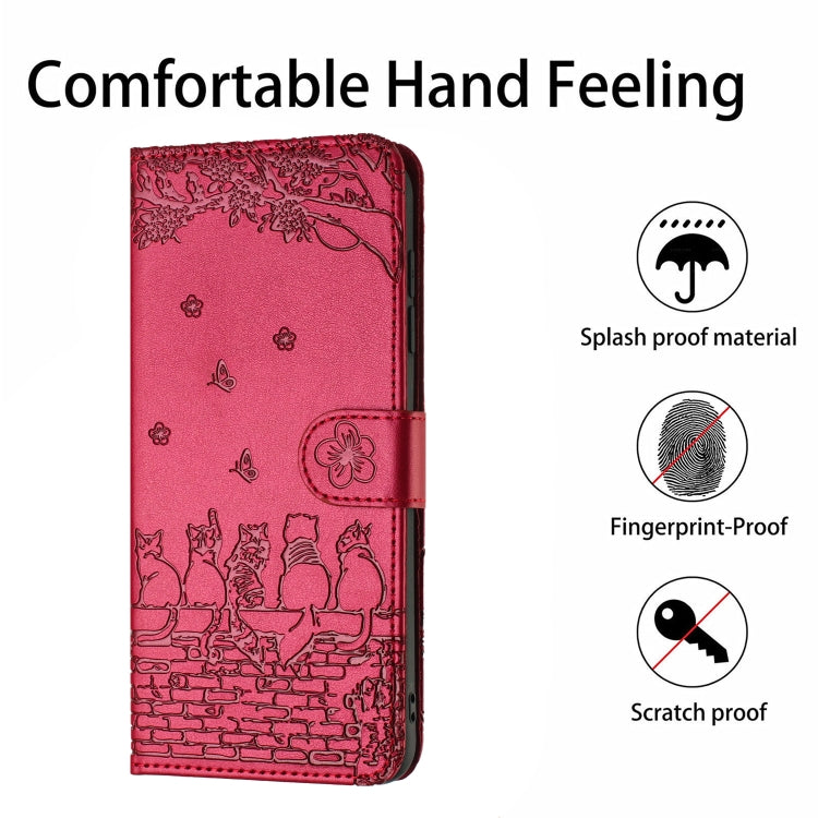 Cat Embossing Pattern Leather Phone Case with Lanyard, For Xiaomi Poco M6 Pro 4G, For Xiaomi Poco C65/Poco M6, For Xiaomi Redmi Note 13 Pro 4G, For Xiaomi Redmi Note 13 4G, For Xiaomi Redmi 13C 4G/5G/13R 5G, For Xiaomi Redmi Note 13 5G                 ...